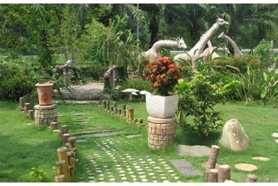 Bố trí sân vườn phong thủy đón tài lộc